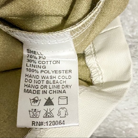 SOLD | NWT Le Chateau Ivory Faux Leather Mini Skirt - Picture 16 of 16